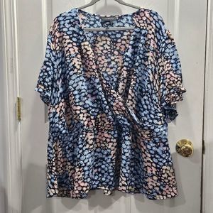Lane Bryant Floral Blouse Top Size 30/32
